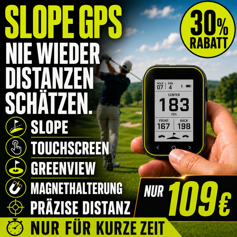 Golf GPS Entfernungsmesser mit Touchscreen und Distanzanzeige