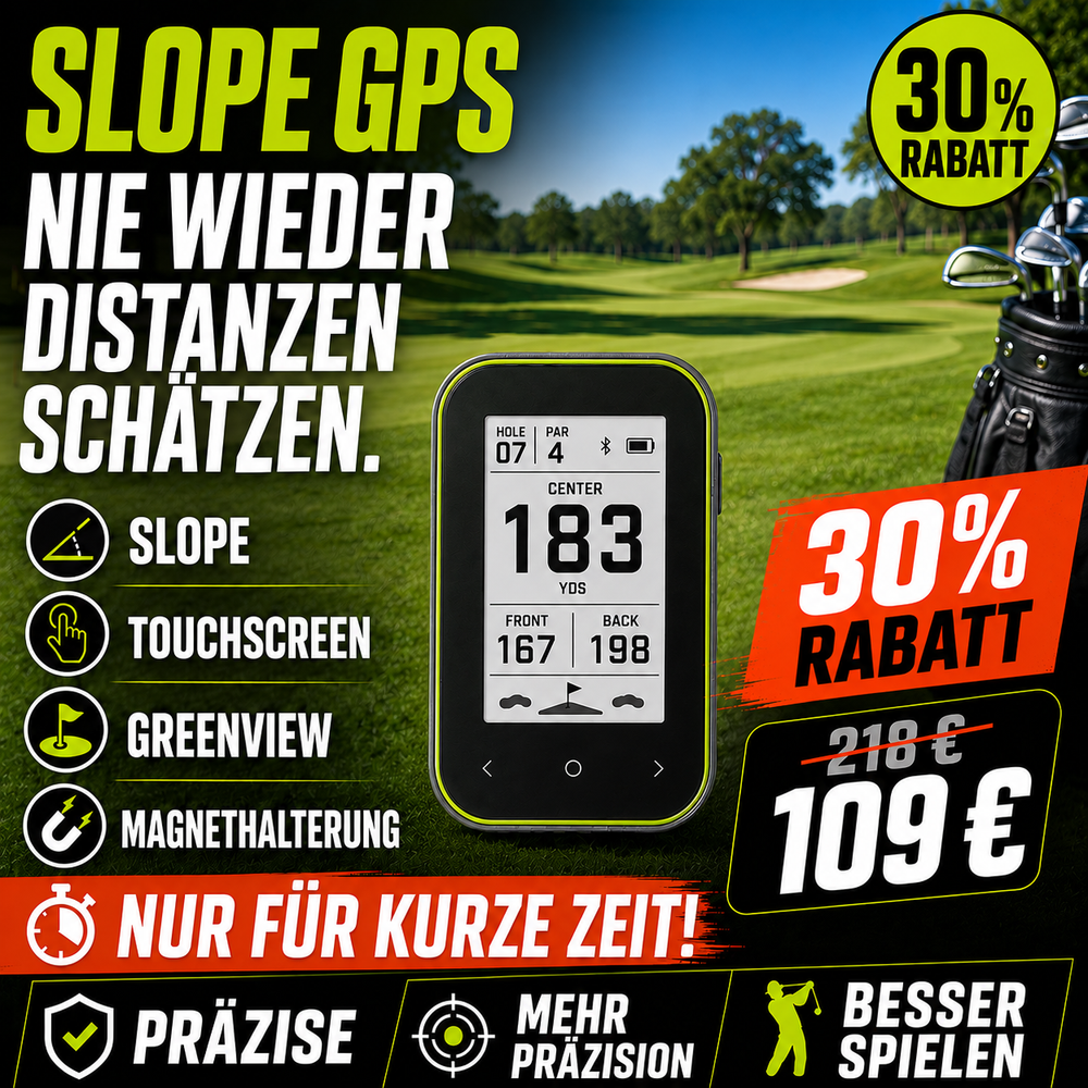 Golf GPS Entfernungsmesser mit Touchscreen und Distanzanzeige