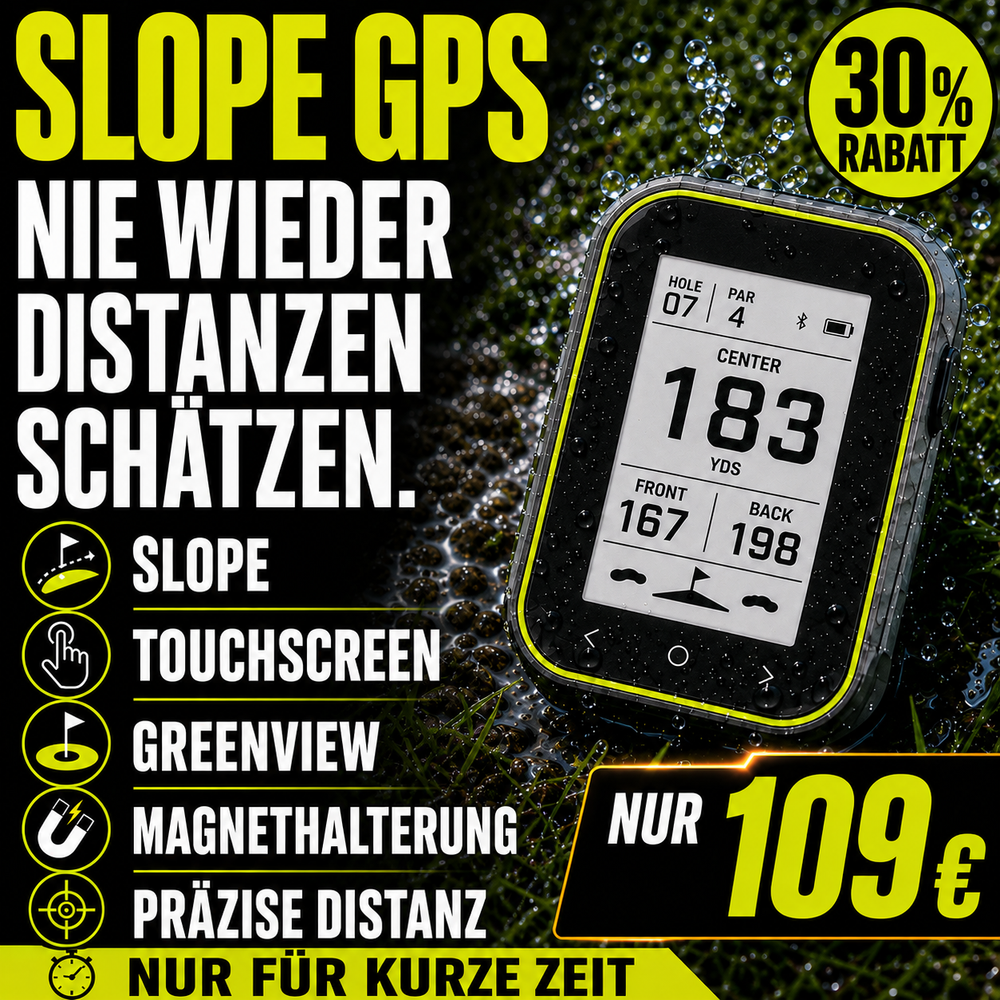 Golf GPS Entfernungsmesser mit Touchscreen und Distanzanzeige