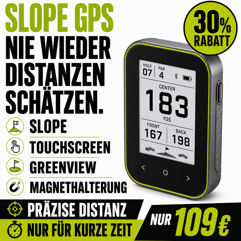 Golf GPS Entfernungsmesser mit Touchscreen und Distanzanzeige